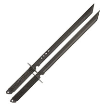 BladesUSA HK-6183 Twin Swords Black 28-Inch 2-Piece