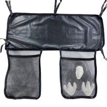 Opbergtas voor trampolines – Grote nettas met elastische banden, twee compartimenten, gemakkelijke toegang, geschikt voor de meeste trampolines