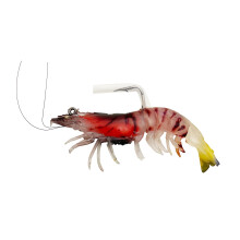 2PC Premium Soft Shrimp Fishing Lures Jigs - Durable TPR Material,, Ideal for Freshwater & Saltwater Bass, Trout, Crappie