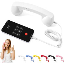 Retro Phone Handset, 2026 New Type-C Retro Telephone Style Landline Handle Receiver (Yellow)