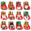 12er-Packung Weihnachtsstrumpf-Ornamente aus Holz 2