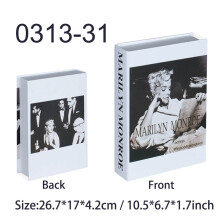 Nueva decoración de libros falsos de modelos femeninas de moda con control remoto, caja de almacenamiento para mesa de centro, sala de estar, libros