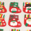 12er-Packung Weihnachtsstrumpf-Ornamente aus Holz 4