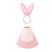 Mini oca da scrivania di Pasqua, statuetta magnetica da 7 pollici, portachiavi a forma di oca, vestiti da coniglietto rosa per statuetta magnetica da