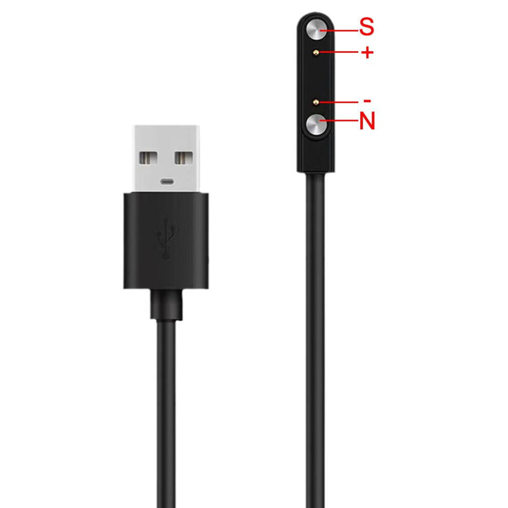2-Pin Magnetic Charging Cable For Smart Watch, 4Mm Bracelet Charger With Usb Connection, Compatible With Fitness Trackers And Bands 9027700041837