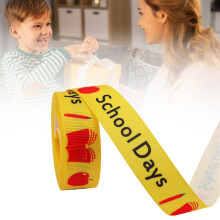 Panglică galbenă de 10 yarzi pentru ziua de școală, 2 cm, pentru prima zi de școală, meșteșuguri DIY, coronițe pentru profesori și