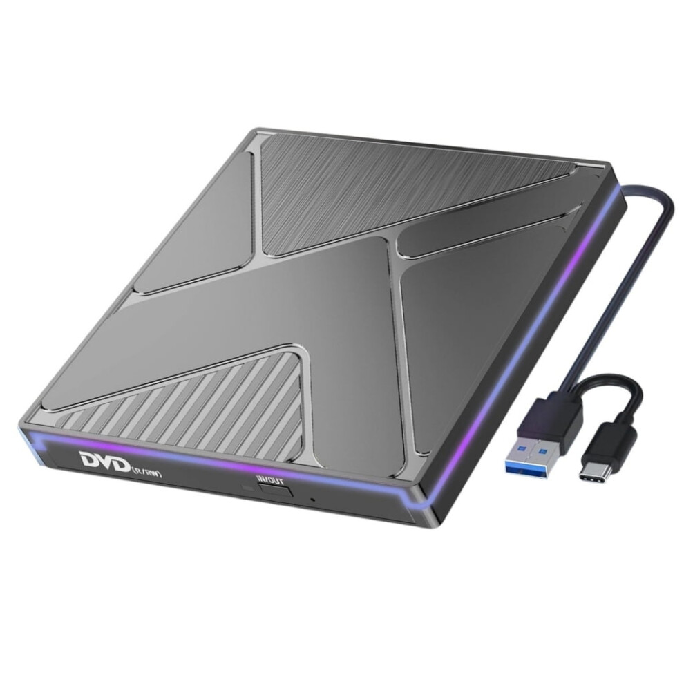 Fast Speed 24X 8X Disc Burning Reader External Drive With Usb3.0 And Type C Port Portable Design 9027700041783