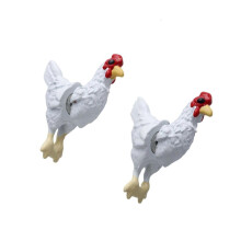 Cute Cartoon Chicken Stud Earrings Lightweight Alloy Ear Pendant Jewelry For Daily Wear And Gift Giving