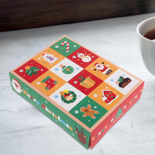 Caixas de Papel de Natal Pequenas - Pacote com 5 Unidades e 12 Compartimentos 1
