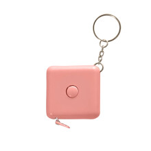 Mini Tape Measure, Soft Plastic, Automatic Retractable, Telescopic Action, for Body Measurements, Sewing, and Crafts, Pink, by FAJHHA