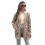 Oversized, openvallend gebreid vest met luipaardprint voor dames 1