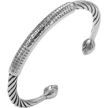 Antik Silver Fjäder Manschettarmband Justerbart