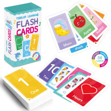 Flash Cards for Reading, Spelling, Sight Words & Phonics – Shapes, Colors, Numbers, Letters – Pre-K to 3rd Grade, Homeschool & Toddlers