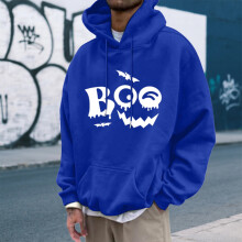 Sweat à capuche imprimé Halloween pour homme, doublé chaud, tailles S à 3XL