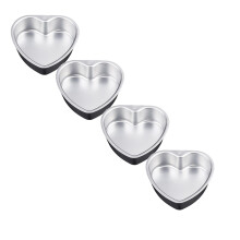 Moule à gâteau en aluminium en forme de cœur de 15 cm avec fond amovible, idéal pour la pâtisserie, les anniversaires et les mariages. Nettoyage
