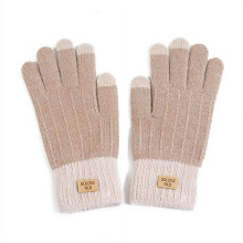 Strikkede vinterhandsker, touchscreen-kompatible, unisex
