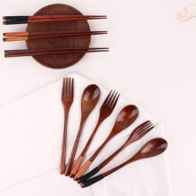 Ensemble de 3 pièces Pekkaxy : fourchette, baguettes et cuillère en bois