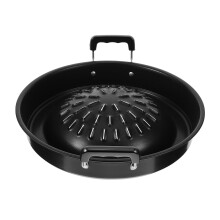 Grill Trays Stainless Steel Grill Pan for Outdoor Bbq Black 1Pack