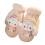 Beige Plüschfäustlinge, winterwarm, dekoratives Paar 1