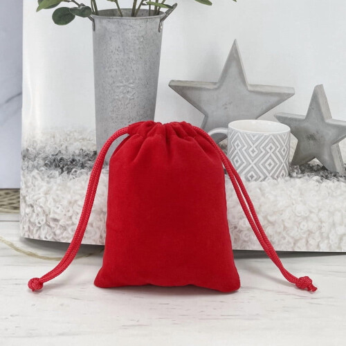 Bolsa de veludo para joias, tipo saco de presente com cordão, 7,6 x 10,2 cm (3 x 4 polegadas).