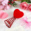 Flocked Velvet Heart Tree Topper Red 1 Pack 8