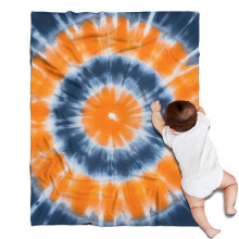 Mandala tie-dye flannel throw blanket 30x40 inches