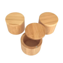 Bamboo Salt Cellar with Magnetic Swivel Lid 1pc