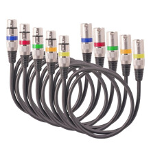 Mikrofonní kabel XLR samec-samice, 3pinový, 5 ks