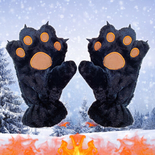 Bear Claw Mittens Full-Finger Winter Gloves 1 Pair 2