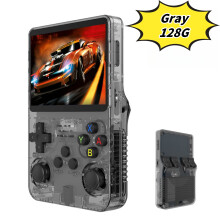 Consola de juegos portátil R36S gris 128 GB