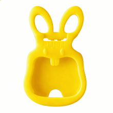 Ouvre-boîtes en forme de lapin, jaune, sans danger pour les aliments