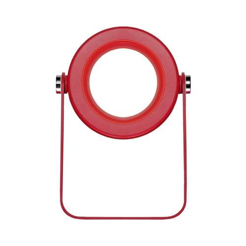 Retro USB-oplaadbare lantaarn, rood, met 3 dimstanden.