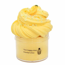 70ml Cake Butter Slime Kit with Cotton Mushroom & Banana Puree – Stress-Relieving Squeeze Toy, Party Favor, Goodie Bag Stuffer, Compatible with