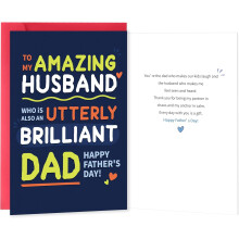 Father's Day Card for Husband Emotional Funny Design