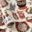 Katten kerstcadeaupapierrol, kerstmuts, sjaal, ontwerp 17 1