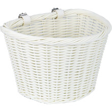Front Bike Basket for Women – Waterproof Woven Basket with Adjustable Leather Straps, Compatible with Cruiser, Folding & Commuter Bikes
