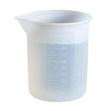 Silikónový miešací pohár z krištáľovej epoxidovej živice, opakovane použiteľný so stupnicou