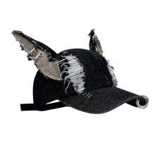 Women 2000s Dog Ear Baseball Hat Breathable Fabric Adjustable Truckers Hat for Hiphop Dancing and Theme Event Gathering