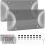 Kennzeichenhalter, grau, mit Schrauben und Kappen, 2er-Pack 1