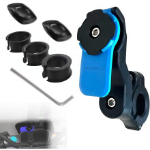Suport telefon motocicletă ghidon rotativ la 360 roșu