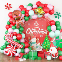 Kerstballonslingerset groen rood wit 12 stuks