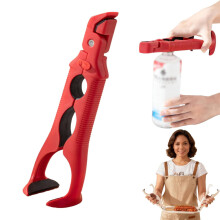 3-in-1 Hot Plate Gripper, Anti-Scald Bowl Holder & Pan Clip with Lock; Doubles as Bottle Opener