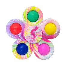 Fidget Spinner Sensory Pops Finger Toys Tie Dye Simple Push Bubble Hand Spinner For ADHD Autism Anxiety Stress Relief Gifs