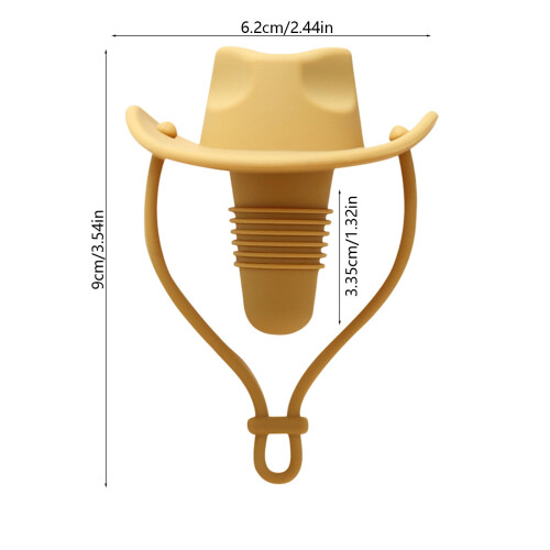 Καπέλο Cowboy Σιλικόνης Αεροστεγές Πώμα Κρασιού 1 τεμ. 2