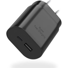 25W Dual-Port USB-C Wall Charger, Fast Charging Block Compatible with Samsung Galaxy S25-S20, Note 20/10+, iPhone 16/15