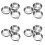 4PC Stainless Steel Poached Egg Maker with 3 Cups, Compatible with Home Kitchen, for Poached/Scrambled Eggs, 7" 1