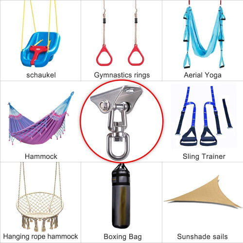 Sensory Swing Hanger with 360 Rotatable Swivel Hook and 1