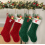 Pet Christmas Stocking Letter S Monogram Large Knit Bone 5