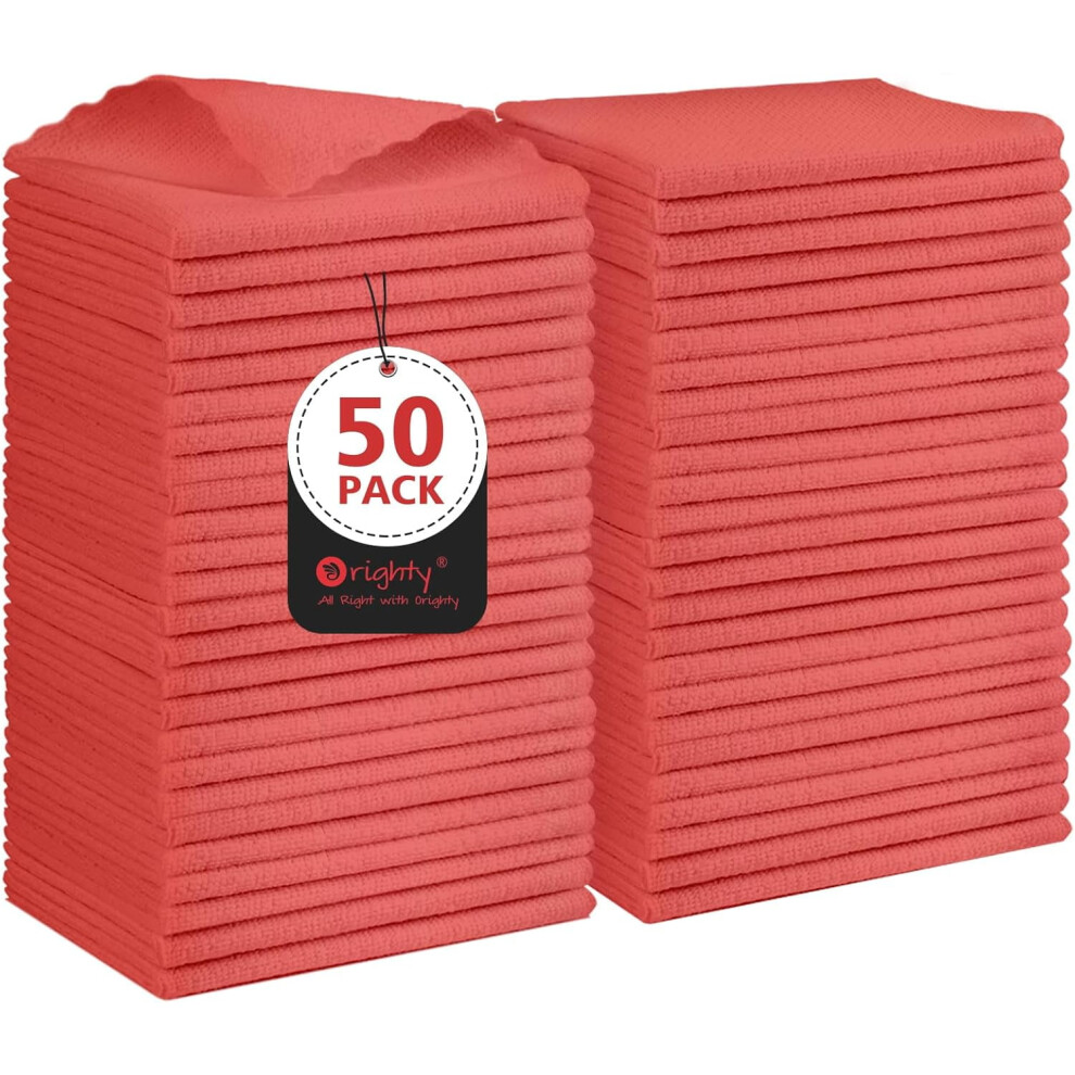 Microfiber Cleaning Cloth 50 Pack, 11.5"X11.5", Lint-Free, Highly Absorbent, Multi-Use For Home, Kitchen & Car Care (Multi-Color) 9399596609133