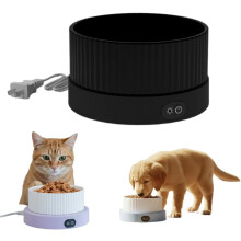 Heated Water Bowl for Cats & Dogs – 750ml Thermostatic Automatic Warming Dish for Outdoor/Indoor Use, Chew-Resistant Cord, Non-Slip Base